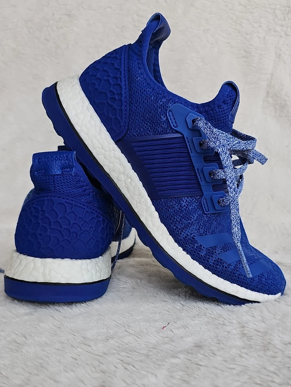 adidas UltraBoost 1.0 Running Shoes Royal Blue Knit Sneakers Size 7